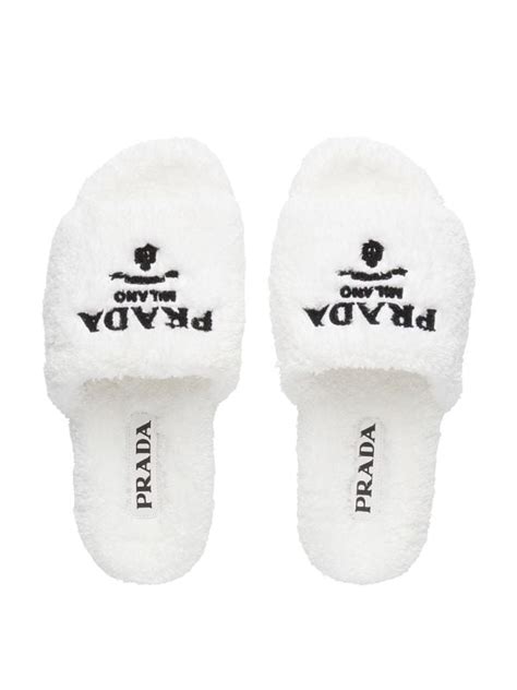 prada slippers sale|prada fluffy slides.